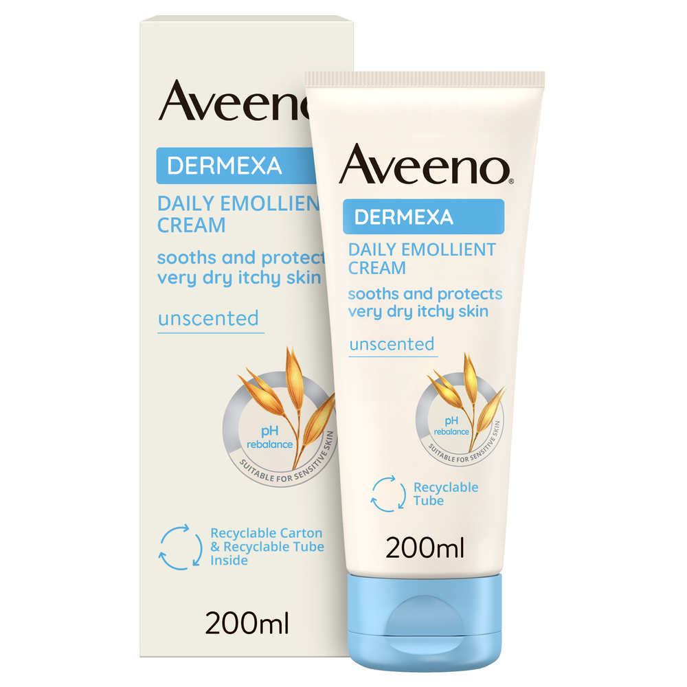 AVEENO - DERMEXA Daily Emollient Cream Ενυδατική Κρέμα Σώματος - 200ml